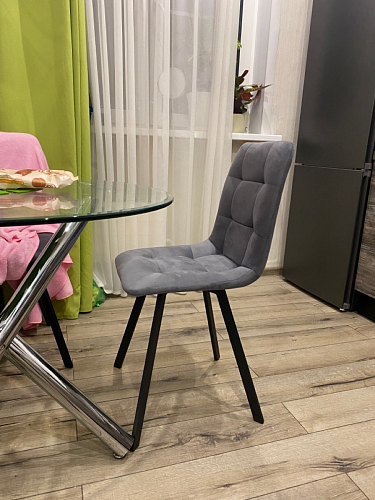 Стул на металлокаркасе Чилли зеленый / черный фото покупателя 1020