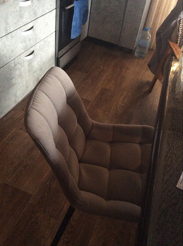 Стул на металлокаркасе Челси бежевый / черный фото покупателя 104