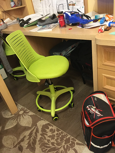 Компьютерное кресло Kiddy бирюзовое ткань (сетка) фото покупателя 2