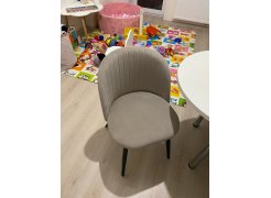 Стул на металлокаркасе Gabi 1 бежевый / черный с серебряными наконечниками фото покупателя 660