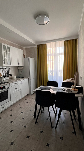 Деревянный стол Барон О 160 х 90 белая пленка шагрень / черный фото покупателя 81