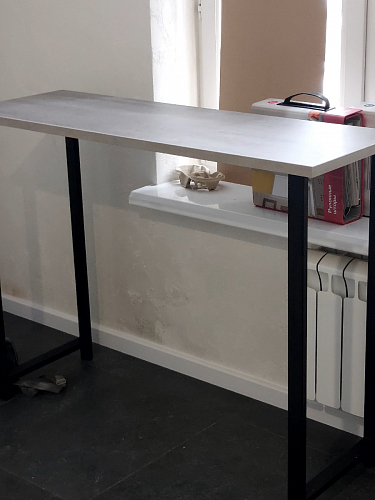 Барная стойка Дилан Лофт 120х60х90 бетон фото покупателя 55