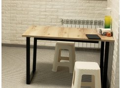 Стол Лота Лофт 140 25 мм черный матовый / бетон фото покупателя 619