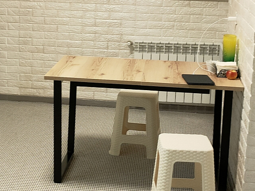 Стол Лота Лофт 140 25 мм черный матовый / бетон фото покупателя 619