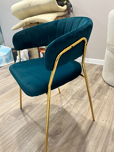 Стул на металлокаркасе Kamelia темно-серый / золотой фото покупателя 1