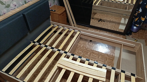 Двуспальная кровать Клауд 160х200 парящая дуб крафт золотой / антрацит фото покупателя 378