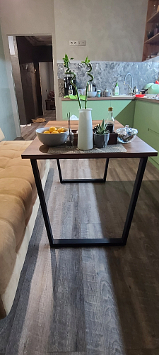 Стол раскладной Лота Лофт 120 25 мм юта / черный матовый фото покупателя 345