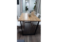 Стол Лота Лофт 140 25 мм черный матовый / дуб вотан фото покупателя 32