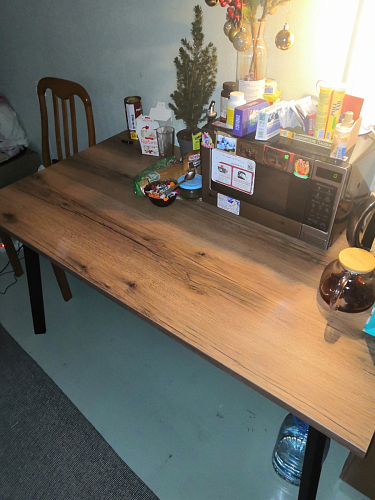 Стол Тринити Лофт 120 32 мм дуб галифакс табако / черный матовый фото покупателя 840