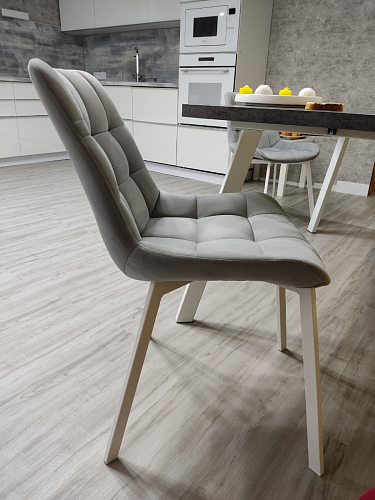 Стул на металлокаркасе Челси бежевый / белый каркас фото покупателя 83