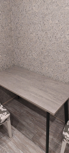 Стол Тринити Лофт 120 32 мм бетон / черный матовый фото покупателя 432