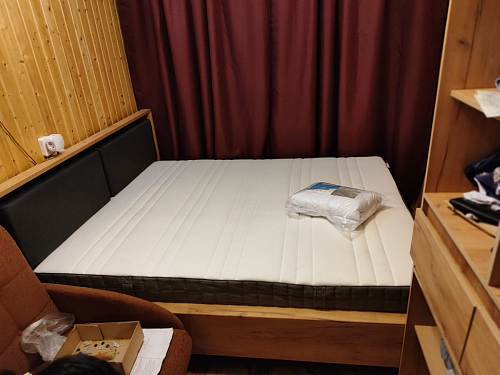 Двуспальная кровать Клауд 160х200 парящая дуб крафт золотой / антрацит фото покупателя 288