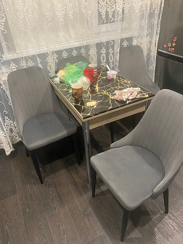 Стул на металлокаркасе Kora white / gray фото покупателя 387