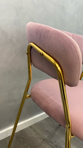 Стул на металлокаркасе Kamelia green / gold фото покупателя 71