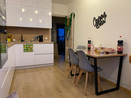 Стол Лота Лофт 140 25 мм черный матовый / бетон фото покупателя 34