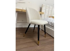 Стул на металлокаркасе Gabi 1 бежевый / черный с серебряными наконечниками фото покупателя 255