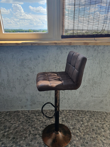 Барный стул Paskal коричневый / черный фото покупателя 9