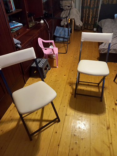 Стул на металлокаркасе Elevis белый полимер / темный мусс фото покупателя 5