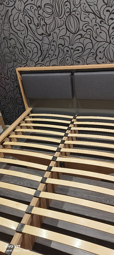 Двуспальная кровать Клауд 160х200 парящая дуб крафт золотой / антрацит фото покупателя 477