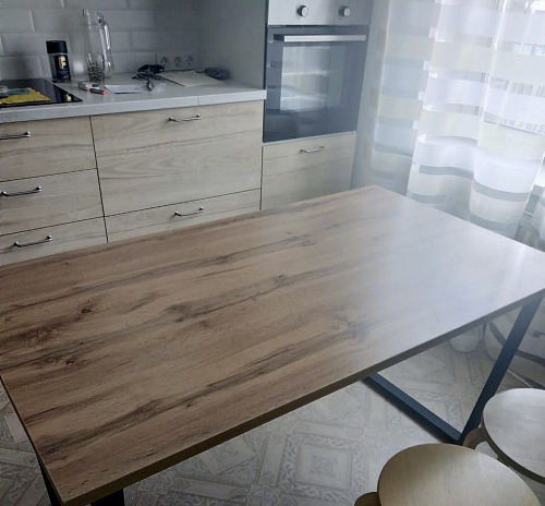 Деревянный стол Лота Лофт 120x75 дуб крафт табачный / черный матовый фото покупателя 189