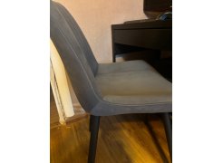 Стул на металлокаркасе Вейв светло-серый (hl 63) / 10К черный каркас фото покупателя 283