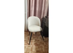 Стул на металлокаркасе Gabi 1 бежевый / черный с серебряными наконечниками фото покупателя 291