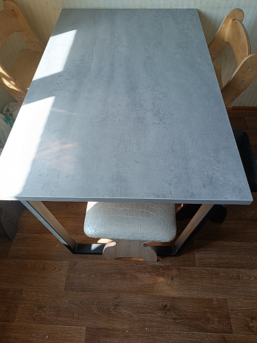 Деревянный стол Лота Лофт 120х75 белый матовый / дуб крафт золотой фото покупателя 688