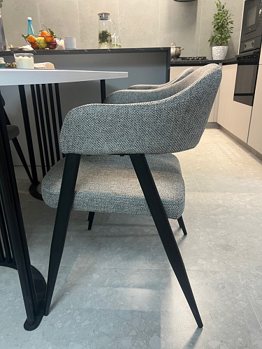 Стул на металлокаркасе Twin серый / черный фото покупателя 8