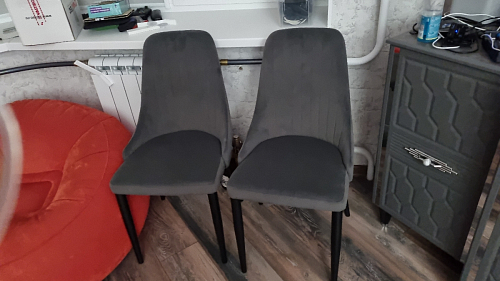 Стул на металлокаркасе Kora gray / black фото покупателя 326