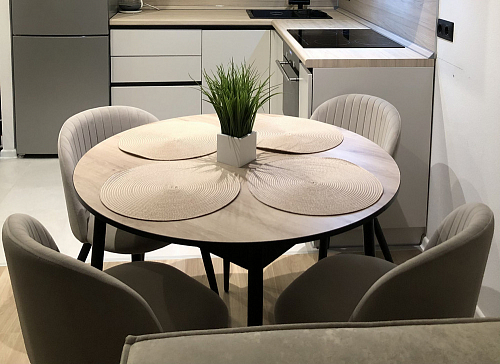 Стул на металлокаркасе Gabi 1 dark gray / black фото покупателя 853