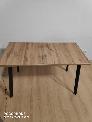 Стол Тринити Лофт 120 32 мм бетон / черный матовый фото покупателя 117