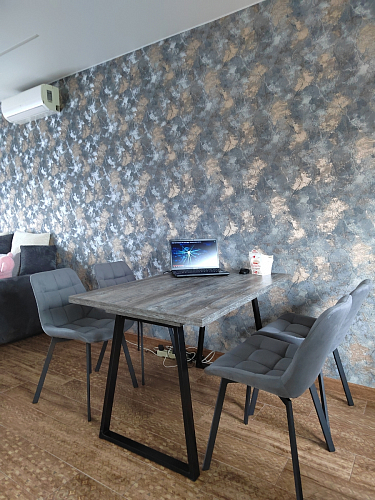 Стул на металлокаркасе Челси бежевый / черный фото покупателя 5