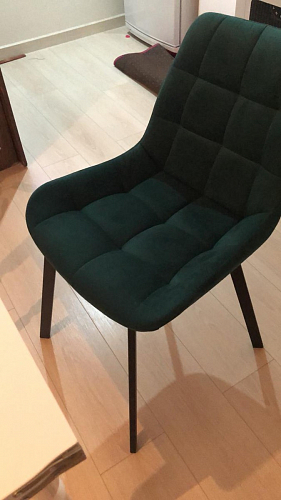 Стул на металлокаркасе Челси велюр коричневый / черный каркас фото покупателя 60