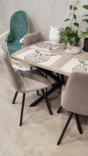 Стул на металлокаркасе Чилли синяя ткань / белый фото покупателя 1474