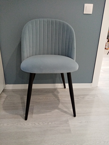 Стул на металлокаркасе Gabi 1 темно-серый / черный фото покупателя 287