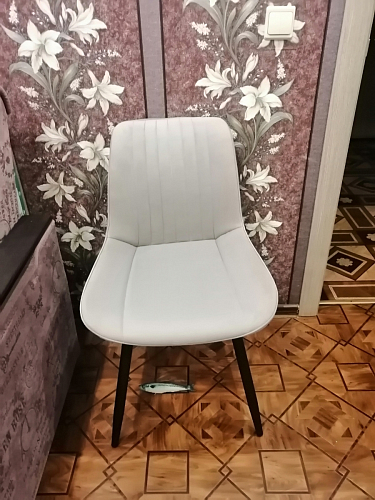 Стул на металлокаркасе Седа 360 К латте (velutto 08) / белый фото покупателя 145