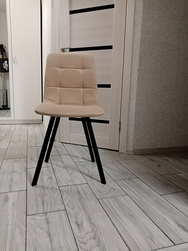 Стул на металлокаркасе Чилли К черный / зеленый фото покупателя 282