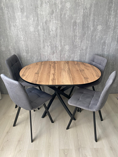 Комплект стульев Чилли 4 шт темно-серый / черный фото покупателя 452