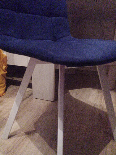 Стул на металлокаркасе Чилли синяя ткань / белый фото покупателя 1006