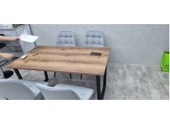 Стол Лота Лофт 140 25 мм черный матовый / бетон фото покупателя 70