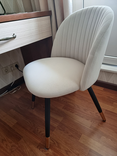 Стул на металлокаркасе Gabi beige / black / gold фото покупателя 966