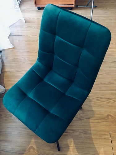 Стул на металлокаркасе Чилли черный / зеленый фото покупателя 756