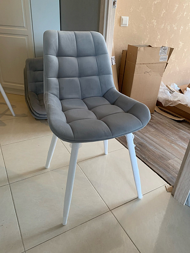 Стул на металлокаркасе Челси серый 02 / черный фото покупателя 24