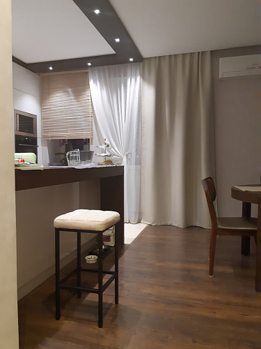 Барный стул Лофт кожзам темно-серый / черный матовый фото покупателя 99