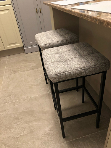 Барный стул Лофт ткань канди грей / черный матовый фото покупателя 232