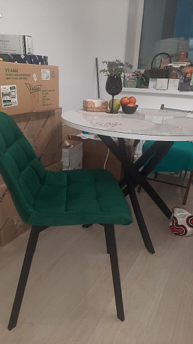 Стул на металлокаркасе Челси велюр коричневый / черный каркас фото покупателя 258