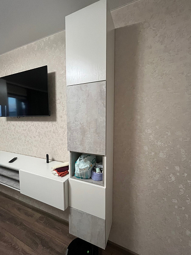 Модульная гостиная Лонгфорд комплектация 1 белый / бетон светлый фото покупателя 7