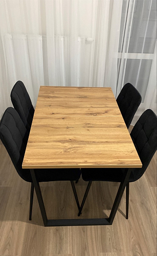 Стол Лота Лофт 120 32 мм бетон / черный матовый фото покупателя 31