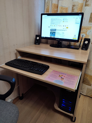 Компьютерный стол КСТ-15 бетон фото покупателя 9