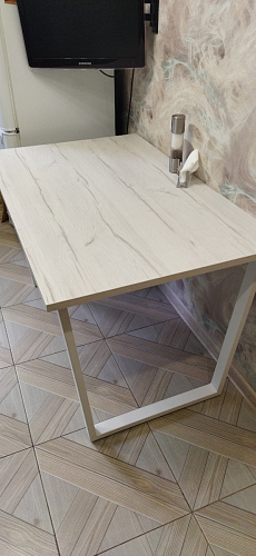 Стол Лота Лофт 120 25 мм сабия / белый матовый фото покупателя 540